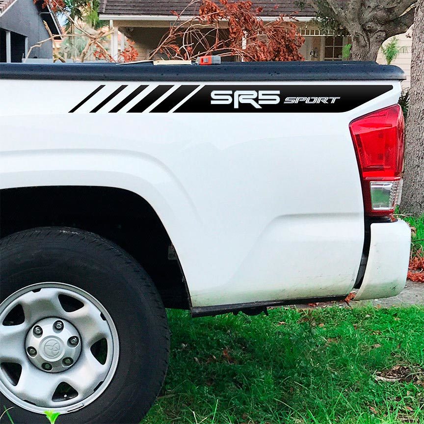 Tacoma SR5 Sport Toyota Camion 4x4 Stickers Vinyle Prédécoupé Autocollants Chevet Ensemble 2 Pcs