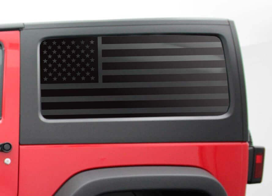 Set d'autocollants pour fenêtre latérale de Hardtop avec drapeau des États-Unis pour Jeep Wrangler JK 2 portes