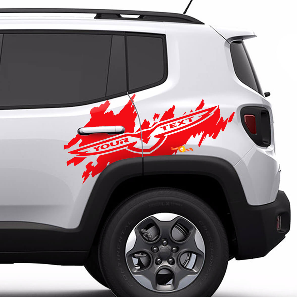 Autocollant Vinyle Graphique Logo Trailhawk Spray Latéral Porte Arrière pour Jeep Renegade Cherokee