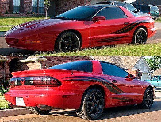 Kit de décalcomanies en vinyle à rayures latérales style Tribal Wave pour Pontiac Firebird Trans Am