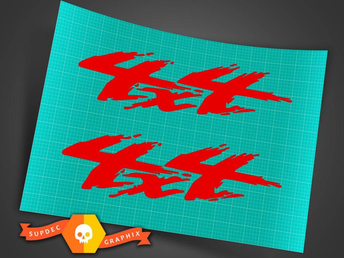 Autocollant Vinyle Graphique Splash 4x4 Tout-Terrain 4WD pour Camion Musclecar