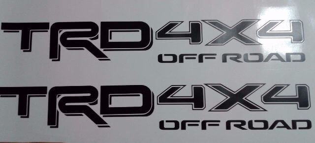 Ensemble d'autocollants vinyle 4x4 tout-terrain style TRD pour Toyota Tacoma et Tundra