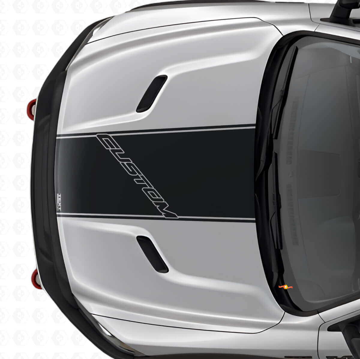 Lettrage personnalisé en relief Autocollant en vinyle pour capot Dodge Ram Rebel