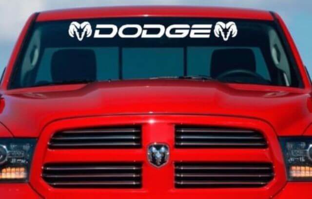 DODGE RAM pare-brise vinyle autocollant autocollant personnalisé 40