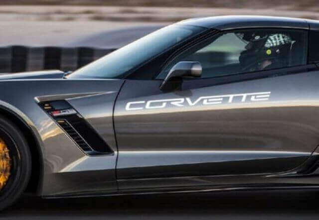 Autocollant en vinyle pour lettrage latéral Corvette pour Chevrolet Corvette