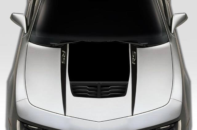 Kit d'autocollants en vinyle RS Hood Spears pour Chevrolet Camaro 2010-2015