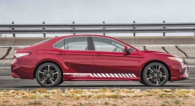 Kit d'autocollants en vinyle à bandes latérales de course pour Toyota Camry 2012-2018