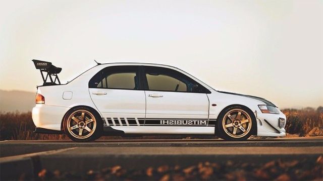 2X plusieurs couleurs graphiques Mitsubishi Lancer EVO Mirage voiture autocollant autocollant de course