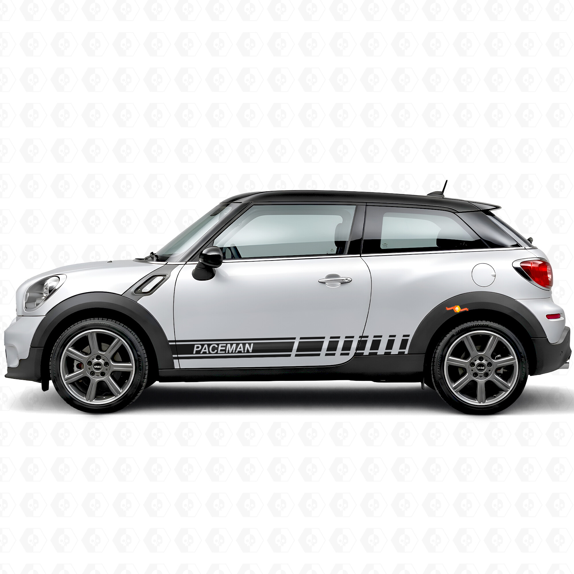 Autocollant en vinyle latéral à bandes de course de marque pour MINI Paceman