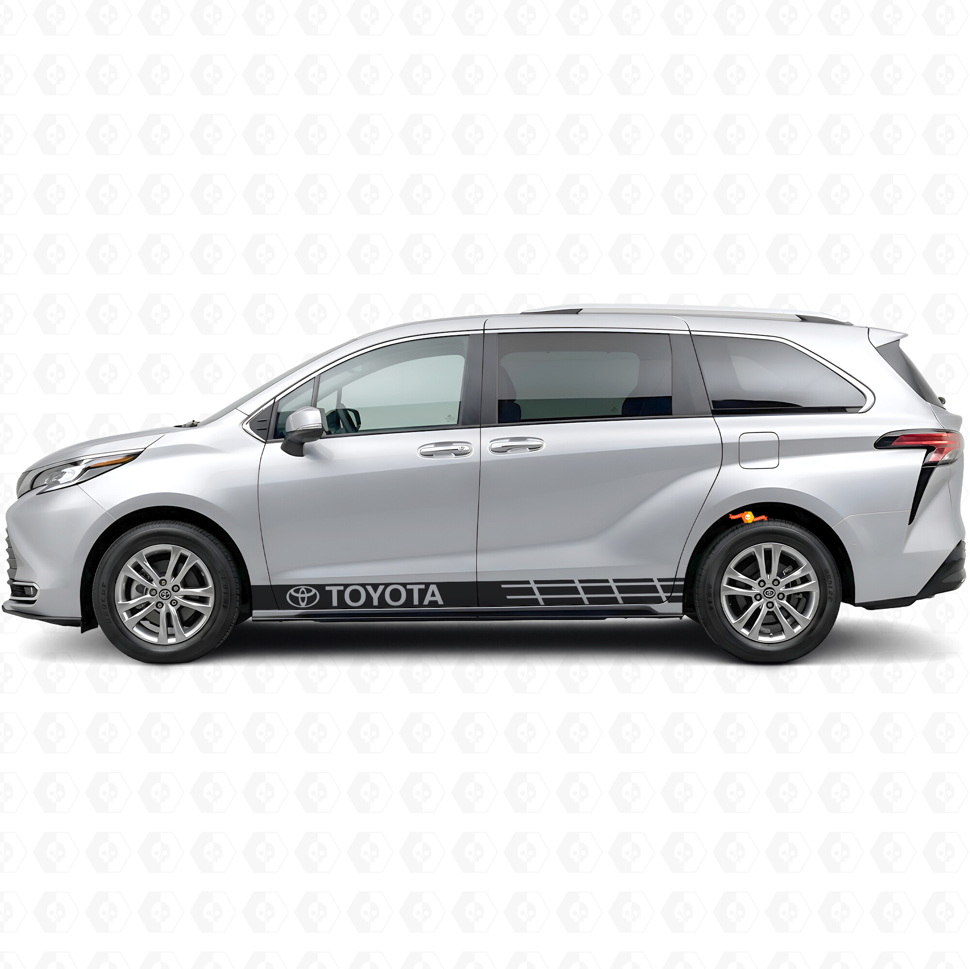 Autocollant en vinyle rayures d'accent de bas de caisse de marque pour Toyota Sienna