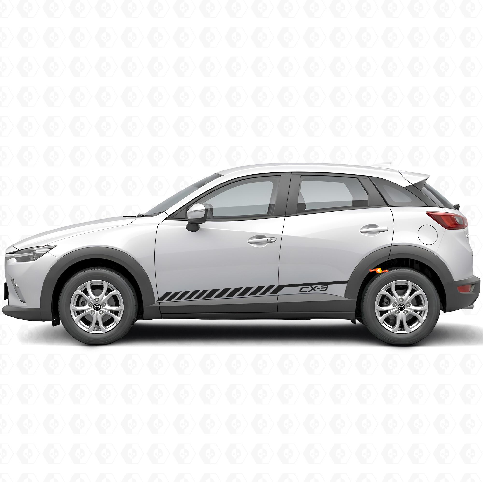 Autocollant Vinyle à Bandes de Course pour Portière Mazda CX-3