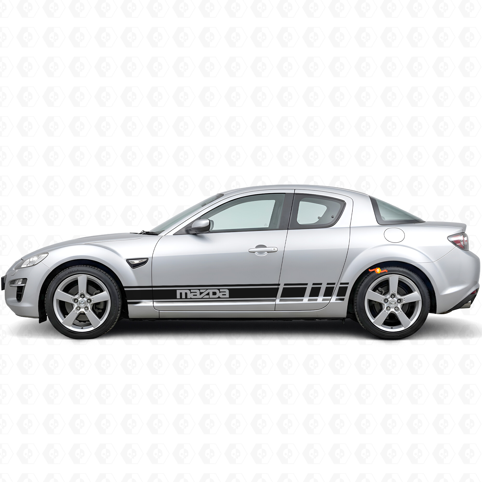 Autocollant vinyle latéral à bandes d'accent de marque pour Mazda RX-8