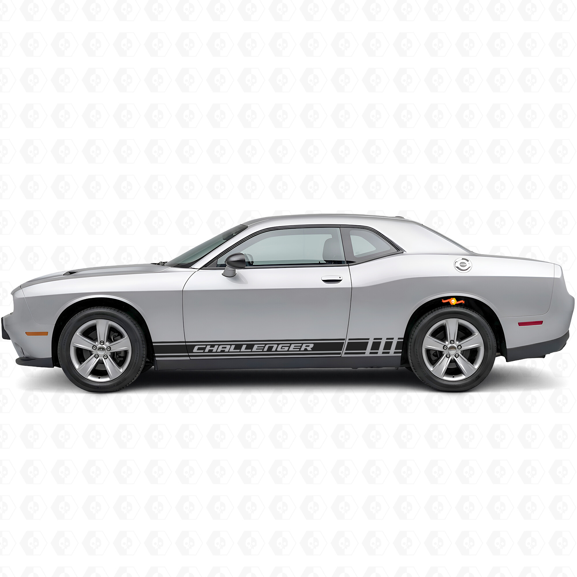 Autocollant en vinyle bande de course lettrage Challenger latéral pour Dodge Challenger