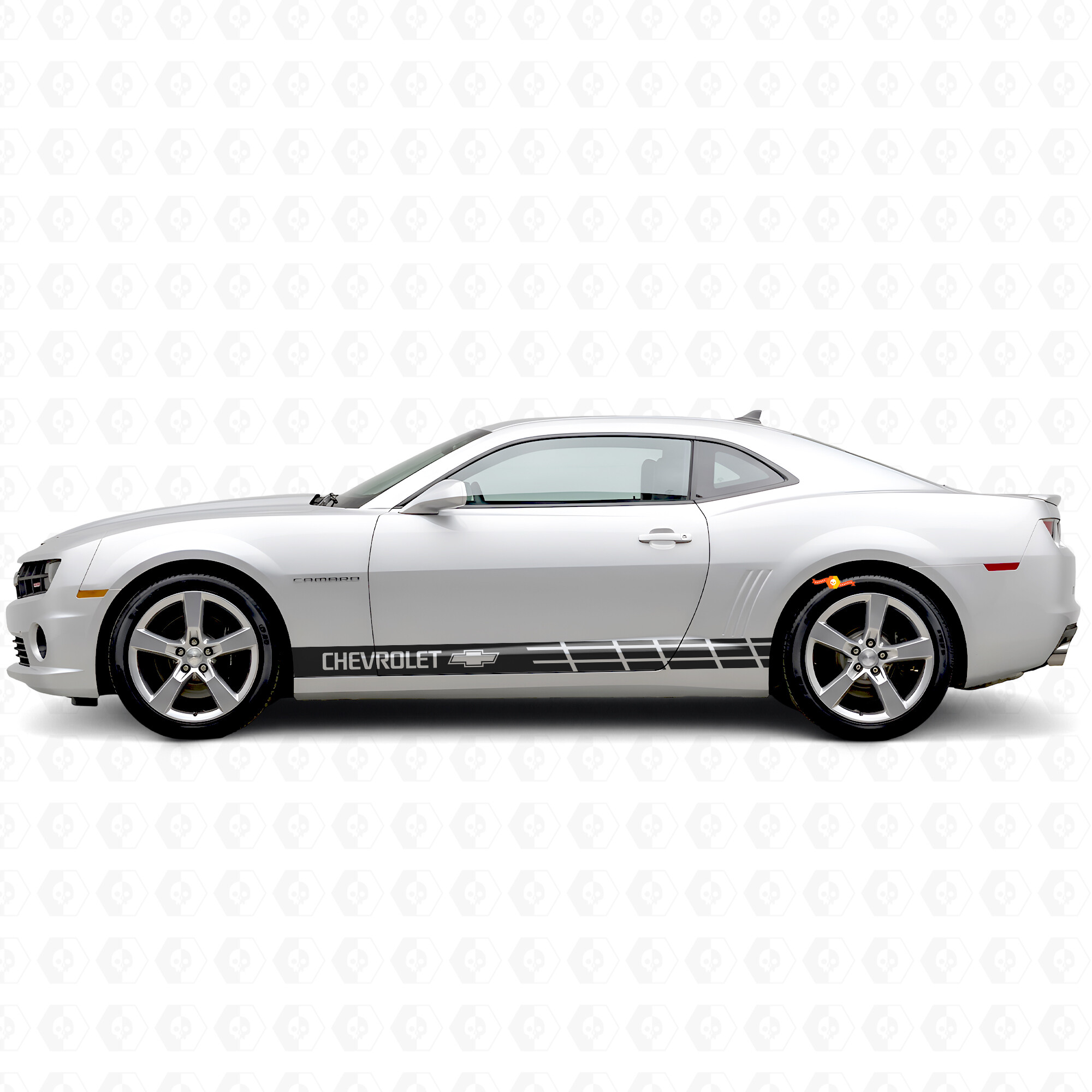 Autocollant vinyle latéral à bandes de course de marque pour Chevrolet Camaro