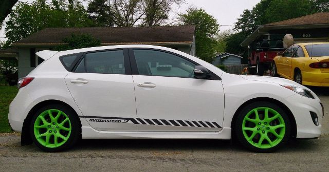 Autocollant de décalcomanie en vinyle côté voiture à rayures graphiques de course pour Mazdaspeed 3 2007 - 2013