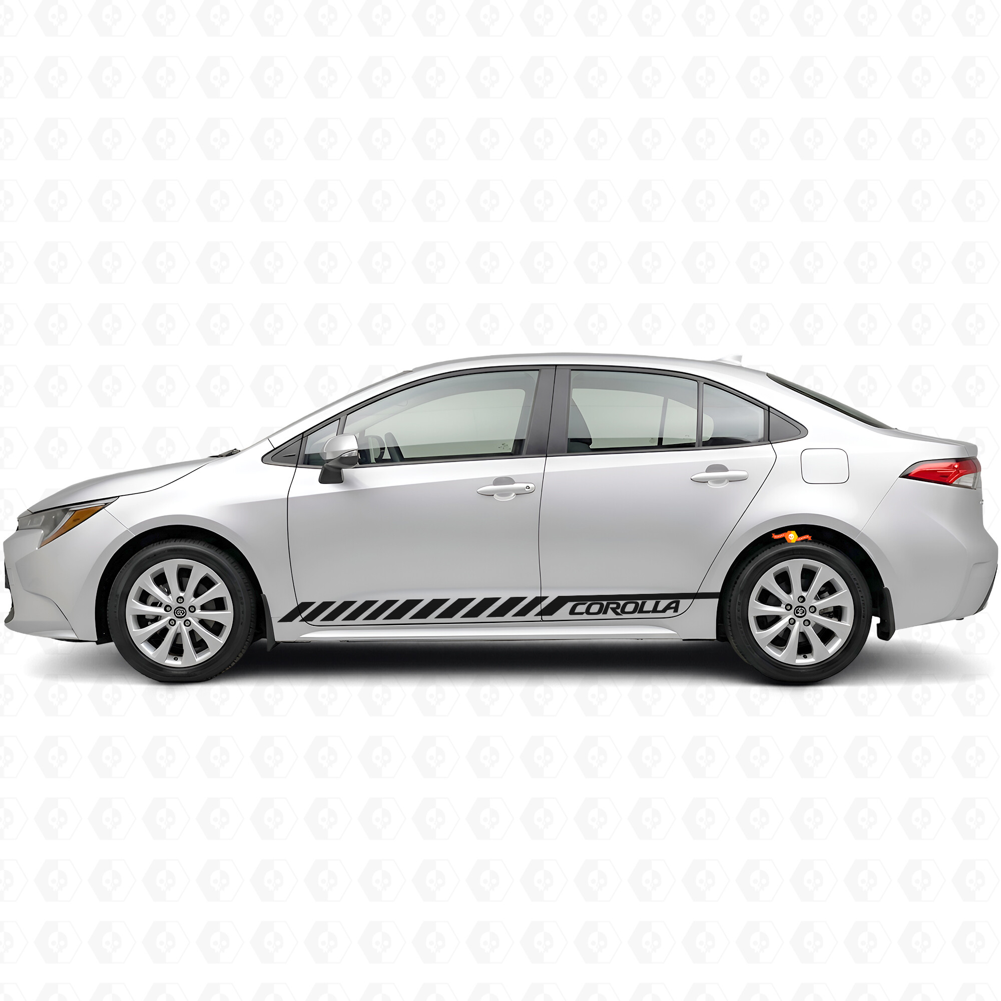 Autocollant Vinyle Rayures de Course Latérales pour Porte Toyota Corolla