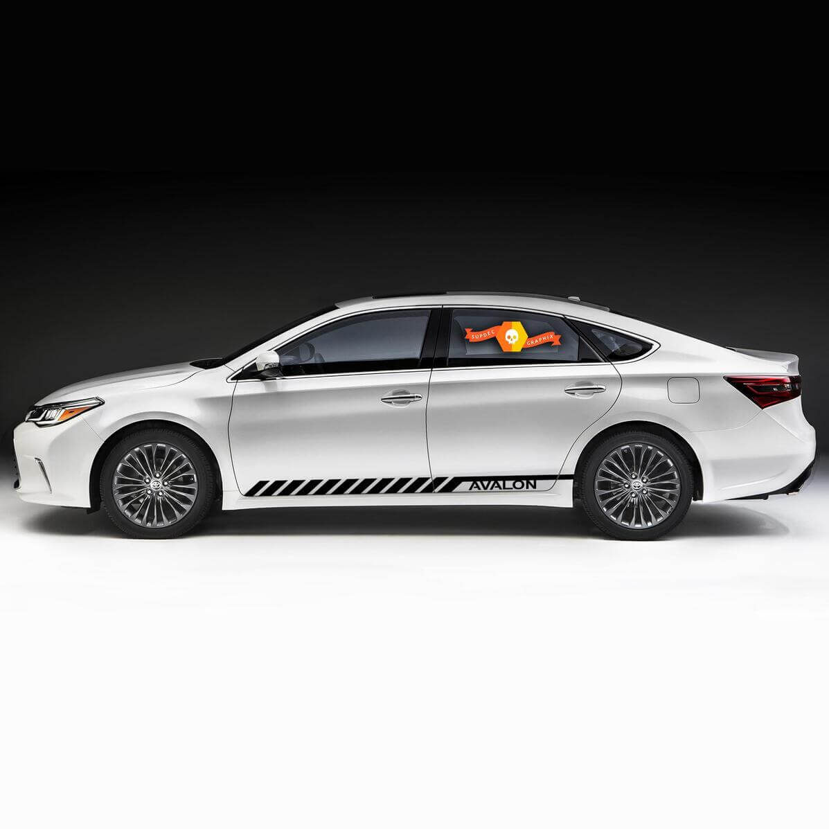 Autocollant de voiture en vinyle à rayures graphiques de course pour Toyota Avalon 2005 - 2020