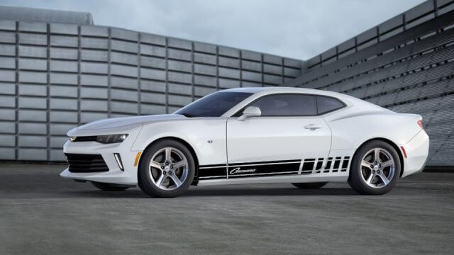 2X plusieurs couleurs graphique Chevrolet Camaro voiture symbole course vinyle autocollant autocollant