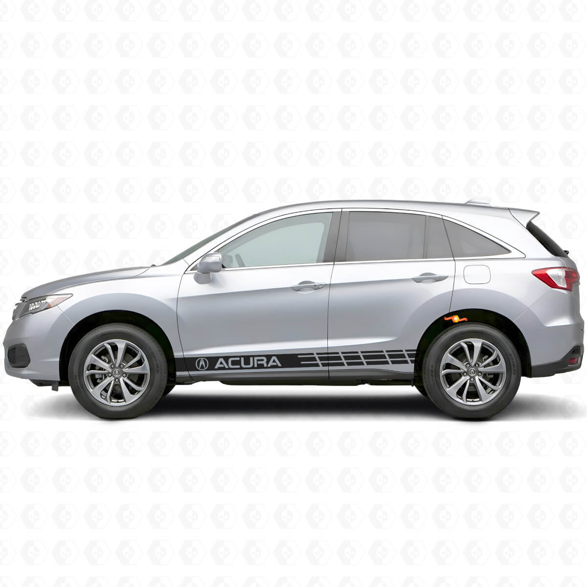 Kit de décalcomanies vinyle bandes latérales racing pour Acura RDX MDX