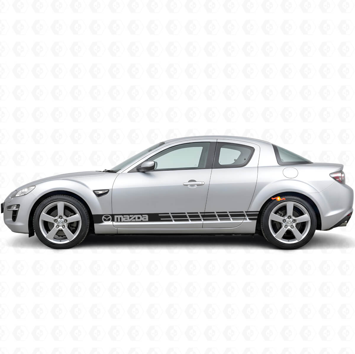 Autocollant vinyle bande latérale style course pour Mazda RX-8