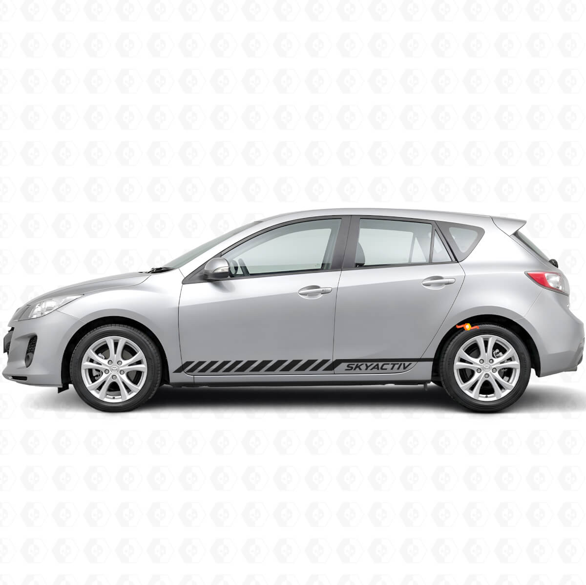 Autocollant vinyle bandes lettrage Skyactiv latéral pour Mazda Mazda3 2011-2013
