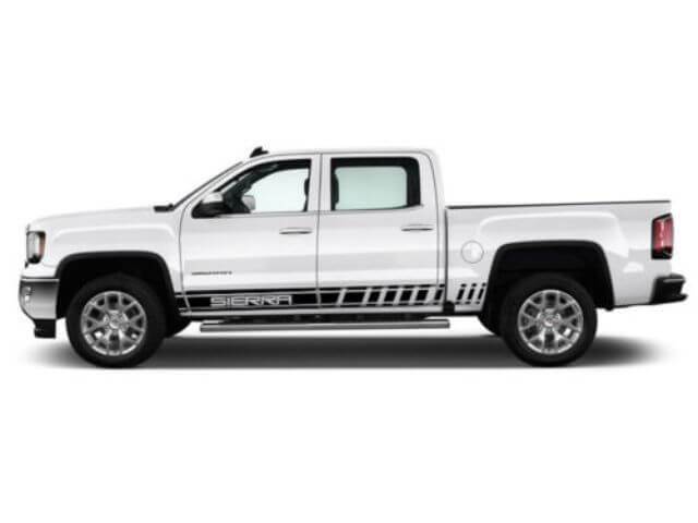 Lot de 2 bandes graphiques multicolores Sierra 3500 Symbole Autocollant de course automobile