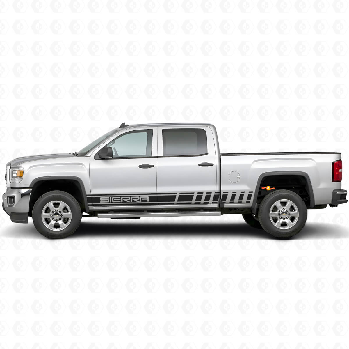 Autocollant vinyle latéral à bandes de marque pour GMC Sierra