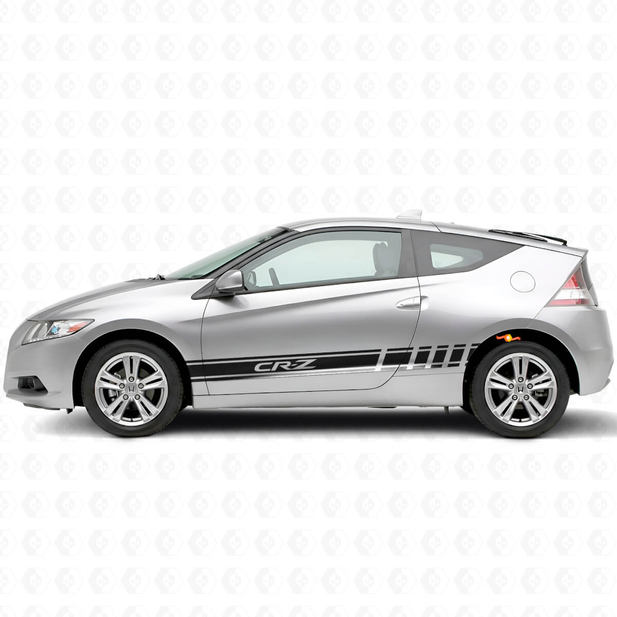 Autocollant vinyle latéral logo CR-Z avec bandes accentuées pour Honda CR-Z