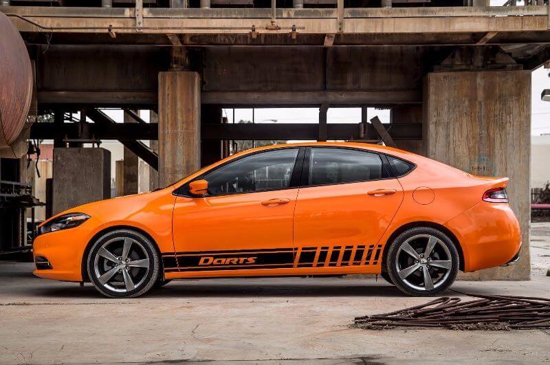 2X plusieurs couleurs graphiques Dodge fléchettes symbole voiture course vinyle autocollant autocollant