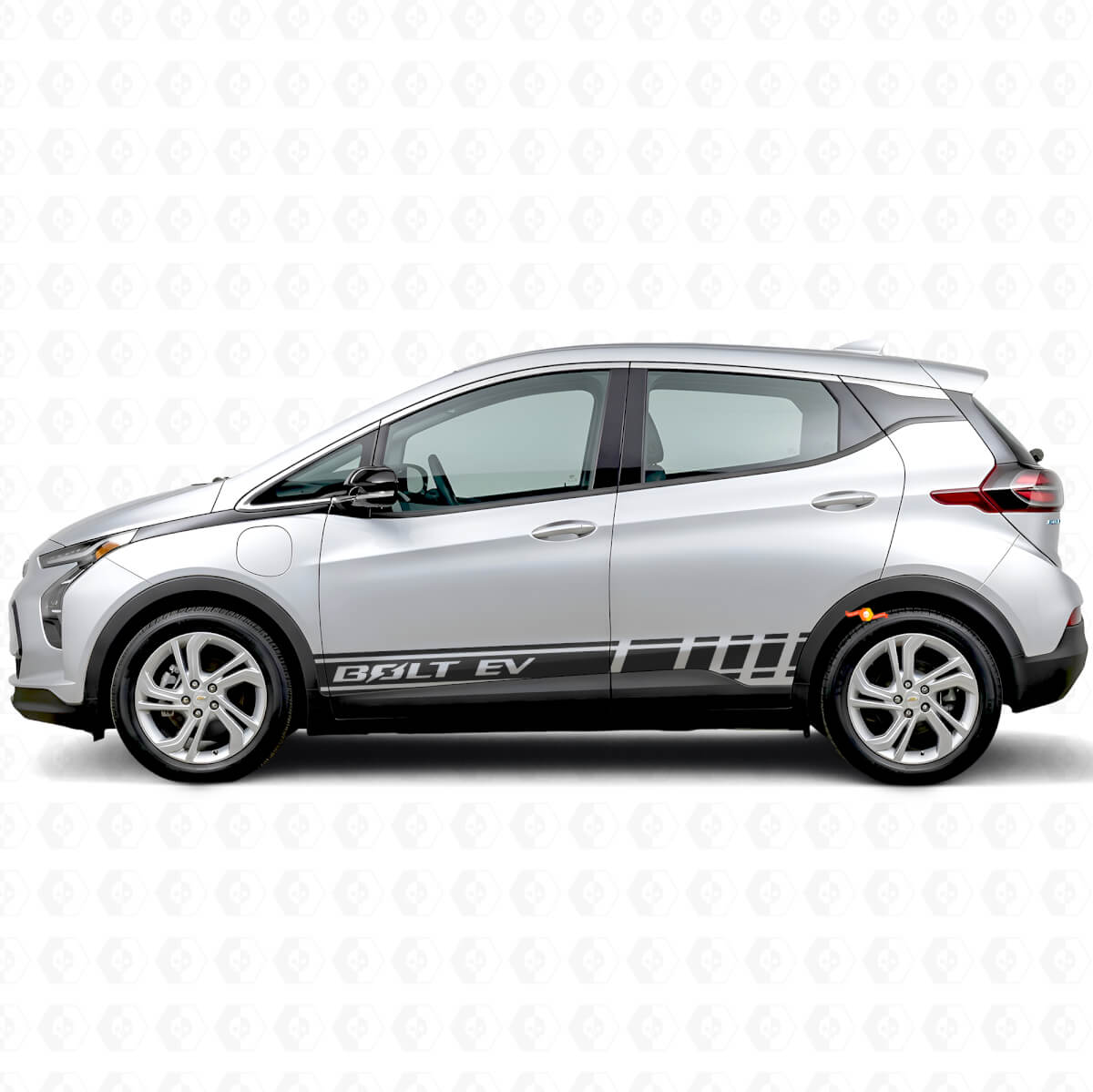 Autocollant en vinyle latéral à bandes accentuées de marque pour Chevrolet Bolt EUV