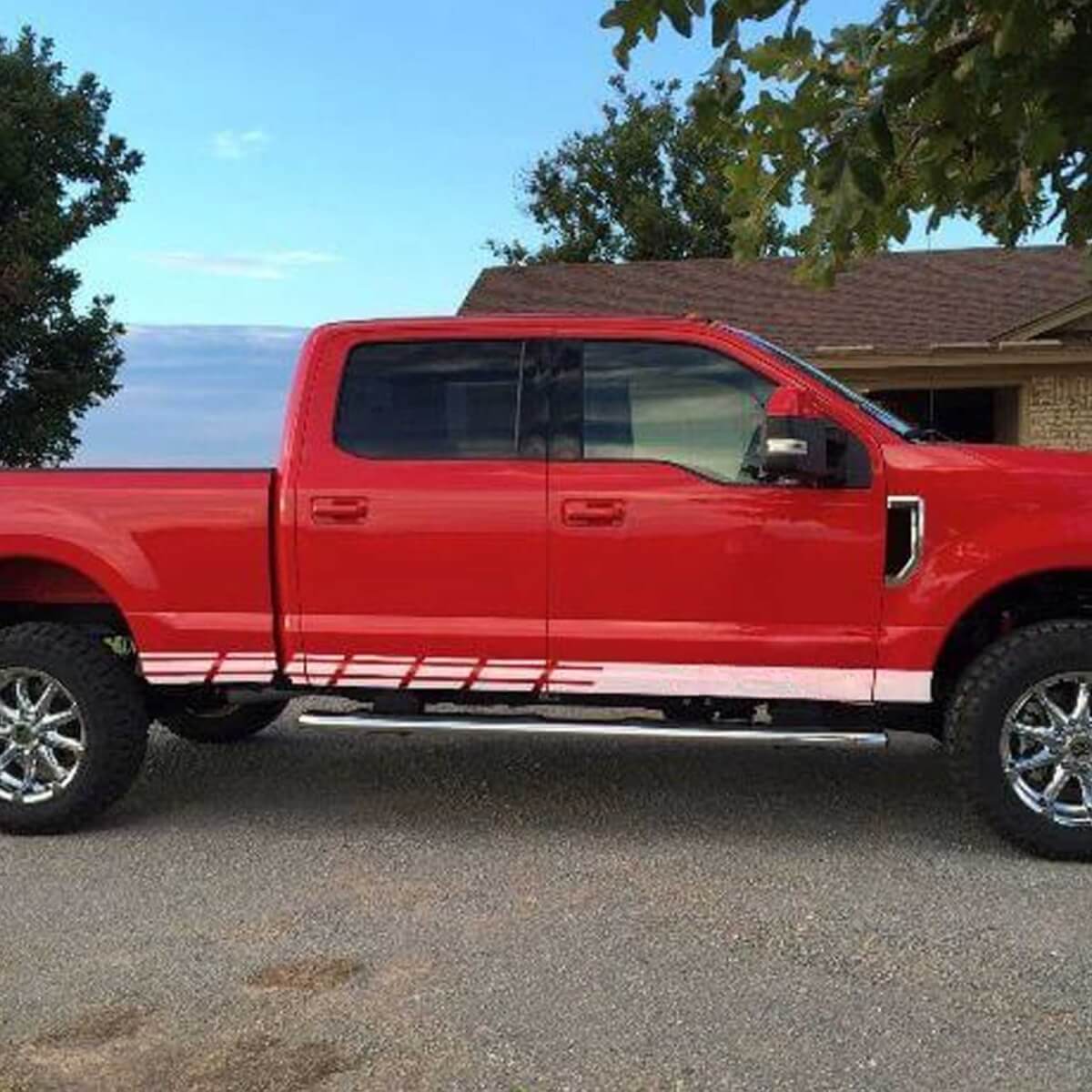 Kit de décalcomanies en vinyle à rayures damier pour bas de caisse Musclecar F-250 Super Duty