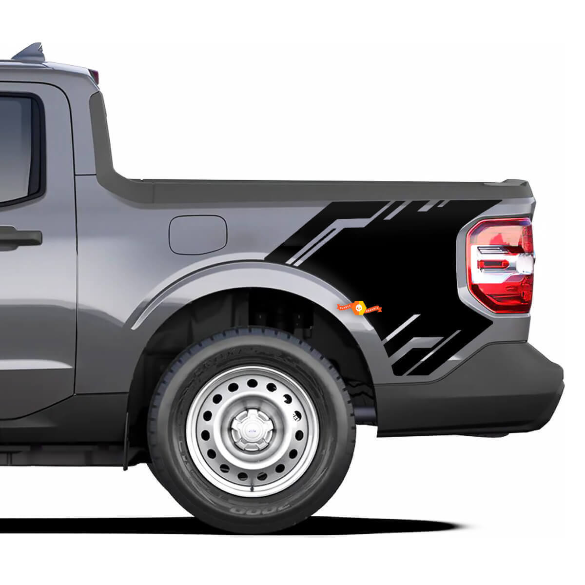 Autocollants vinyle géométriques pour côtés de lit, graphisme pour Musclecar Maverick 2022 et ultérieur