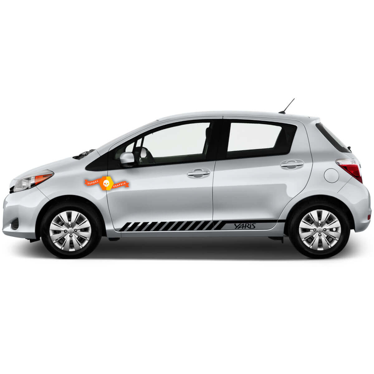 Kit de décalcomanie vinyle bande latérale de course pour Toyota Yaris 2012-2018