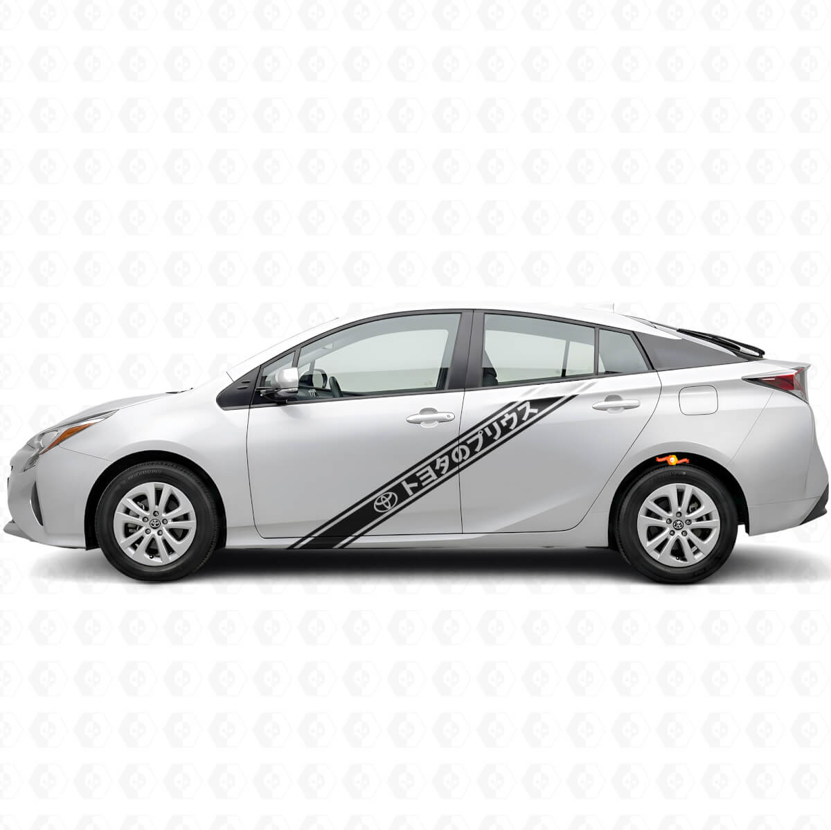 Autocollant vinyle latéral à rayures style japonais pour Toyota Prius