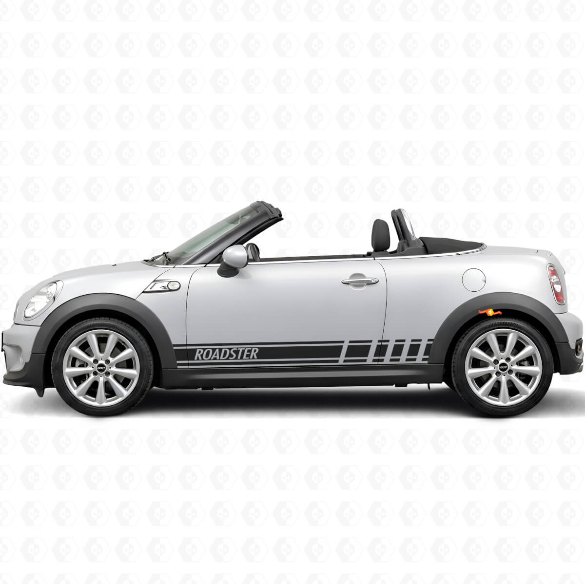 Autocollant Vinyle Latéral à Rayures Style Course pour MINI Roadster