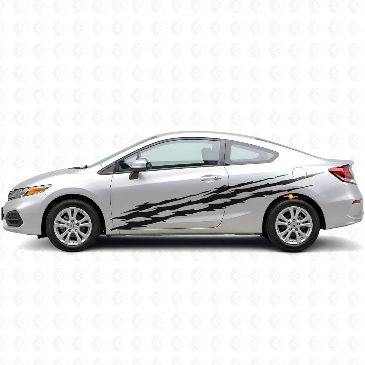 Autocollant vinyle latéral Triple Trace de Griffe pour Honda Civic