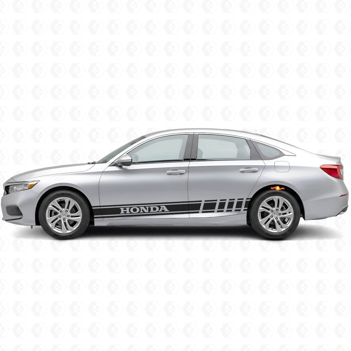 Autocollant vinyle latéral à bandes de course de marque pour Honda Accord