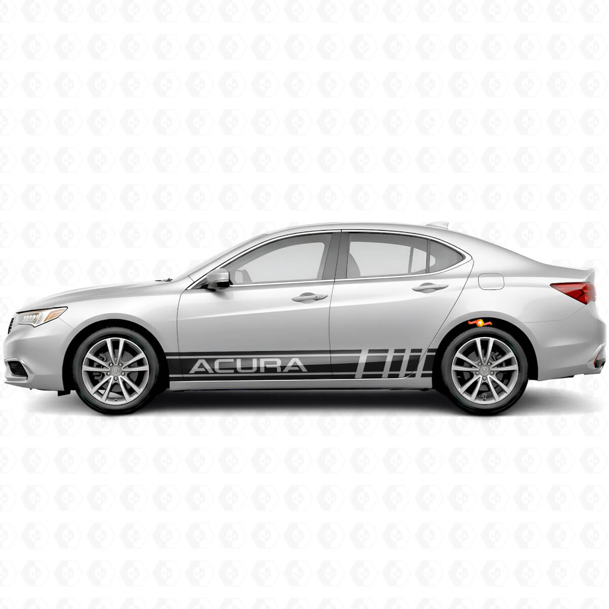 Autocollants latéraux style racing en vinyle pour Acura ILX TLX RLX
