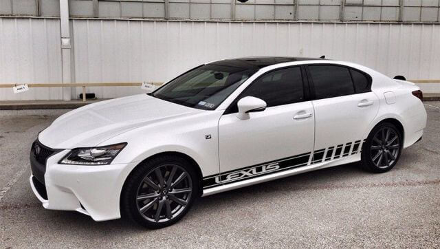 Ensemble d'autocollants vinyles bandes latérales de course pour Lexus CT RC IS ES GS