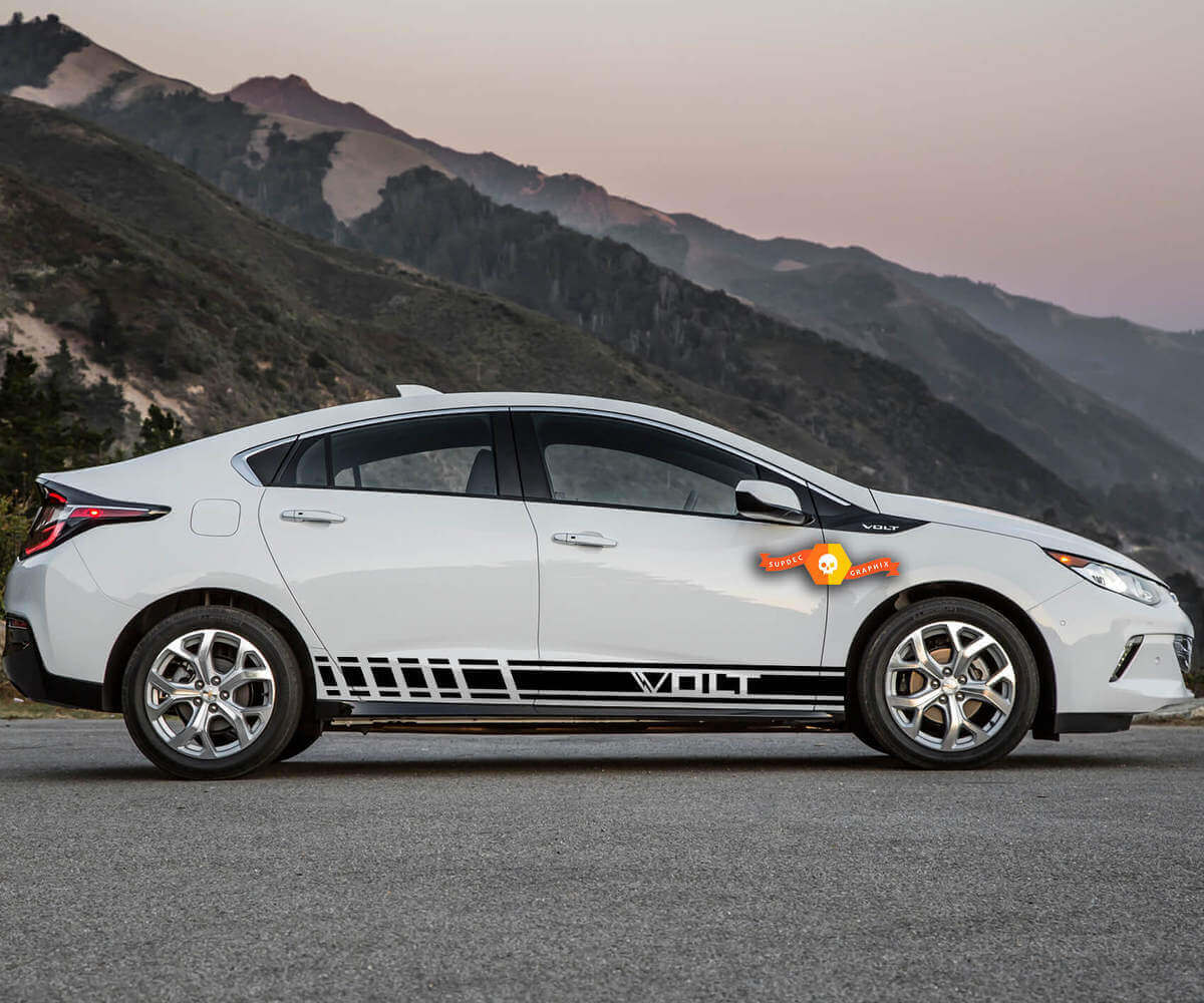 2X graphiques multicolores Chevrolet Volt symbole voiture course vinyle autocollant autocollant
