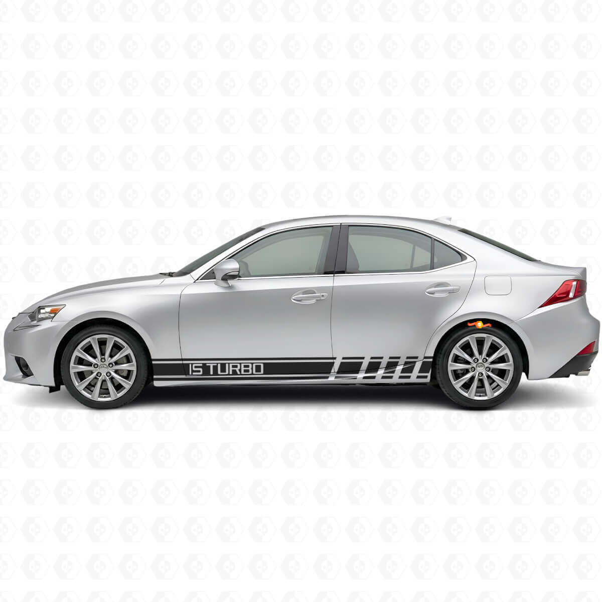 Autocollant vinyle latéral à bandes style turbo IS pour Lexus IS