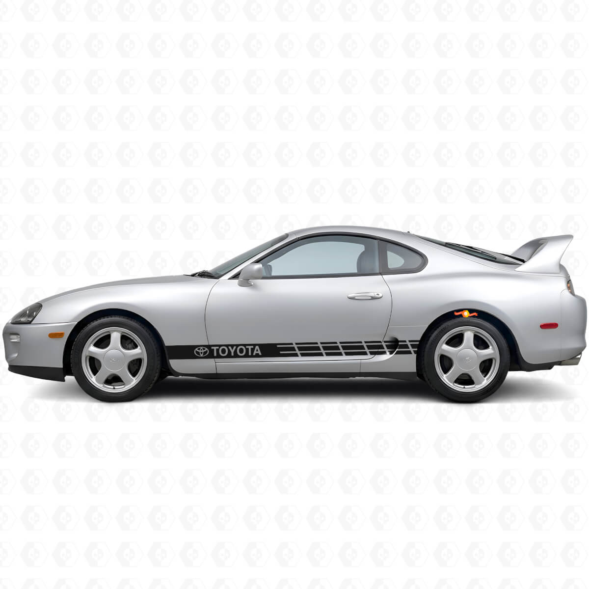 Autocollant vinyle bandes latérales logo Toyota pour Toyota Supra