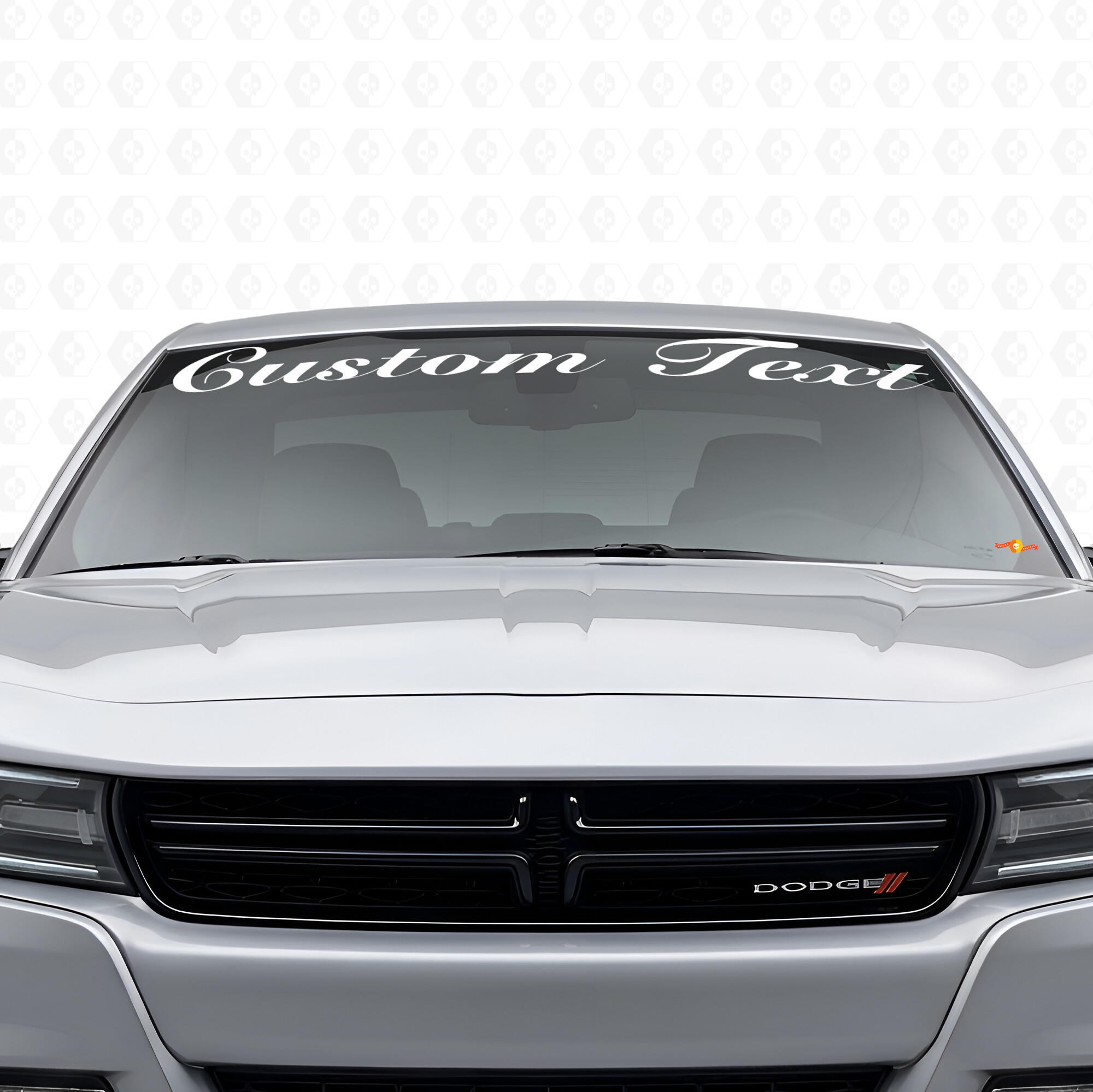 Autocollant vinyle personnalisé style écrit à la main pour pare-brise Dodge Charger 2015-2026