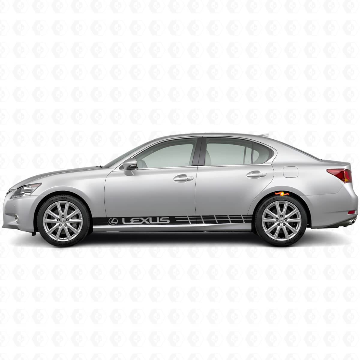 Autocollants Vinyle à Bandes Latérales Racing pour Lexus GS 350 F Sport / GS 450h