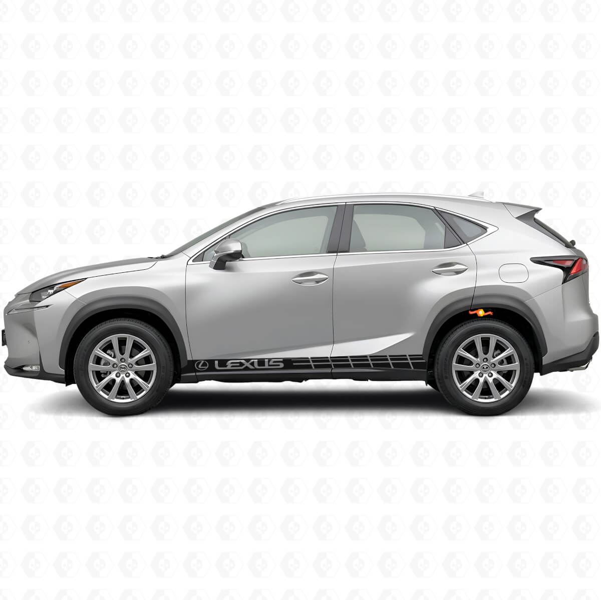 Kit de décalcomanies vinyle bandes latérales de course pour Lexus NX 200t NX 300h