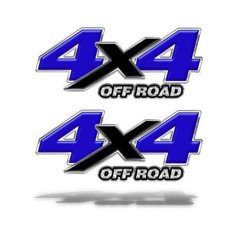 Autocollant tout-terrain 4 x 4 bleu graphique Chevy Ford Dodge Truck Mk505OR4
