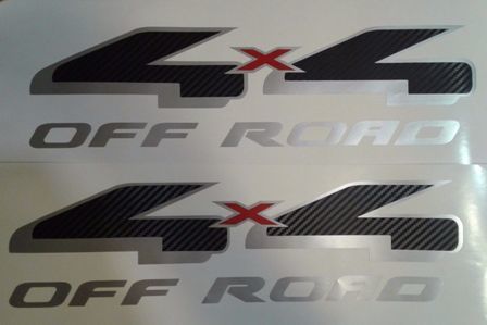 4x4 hors route autocollant autocollant fibre de carbone silverado camion chevrolet (SET)
