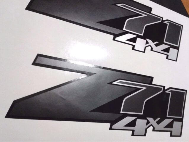 Z71 4x4 autocollants autocollants silverado chevrolet camion chevy NOIR MAT (set)

