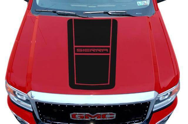 Kit d'autocollants en vinyle pour capot Sierra pour GMC Sierra 2014-2017