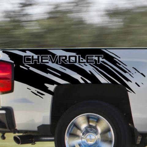 Chevrolet Chevy Splash Grunge Logo camion vinyle autocollant décalcomanie lit graphique
